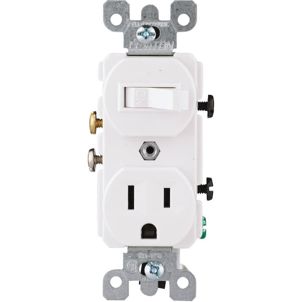 White 15A Heavy-Duty Switch & Outlet